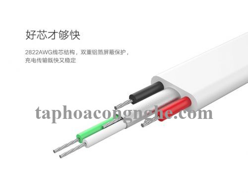 Ugreen 30680 0.5M màu Trắng Cáp sạc truyền dữ liệu USB 2.0 sang MICRO USB dáng dẹt US118 30030680